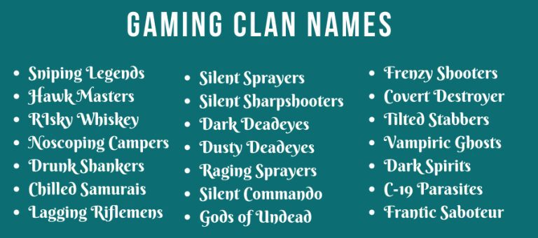 Pubg Mobile Clan Name List